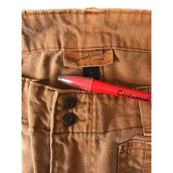Universal Thread Brown Plus Pleated Pockets High Waisted Jean Shorts 8 - Picture 5 of 6